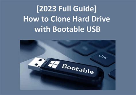 cloning hard drive with bootable usb